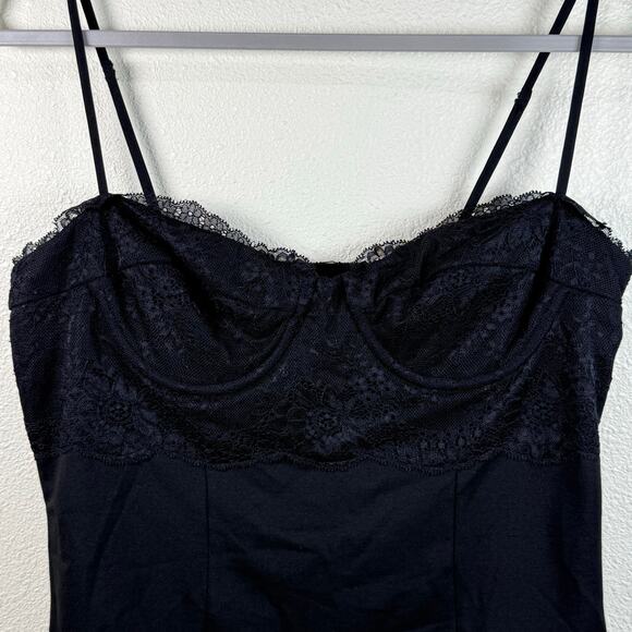 CAMI NYC Black Lace Bustier Cami Top NWT Whimsigoth Romantic Goth Rave Sexy M - Picture 4 of 8